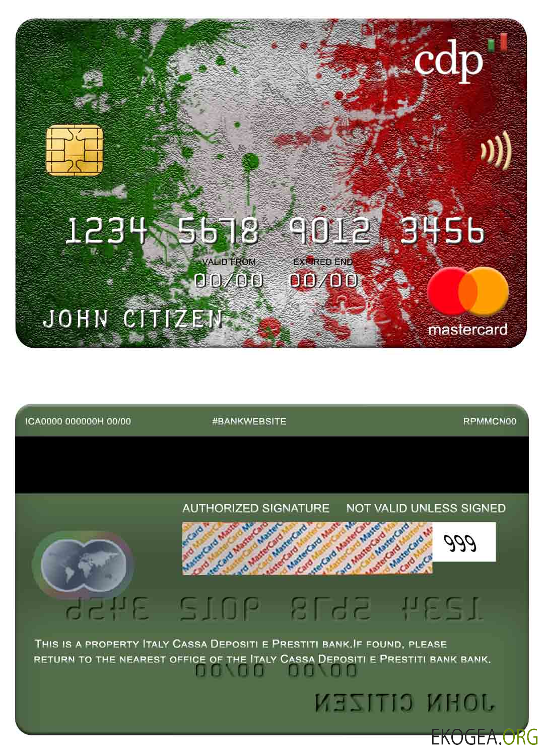 Italie Cassa Depositi e Prestiti banque mastercard